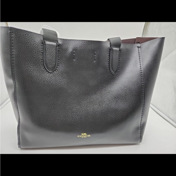Coach Black Pebbled Leather Tote - Picture 1 of 9
